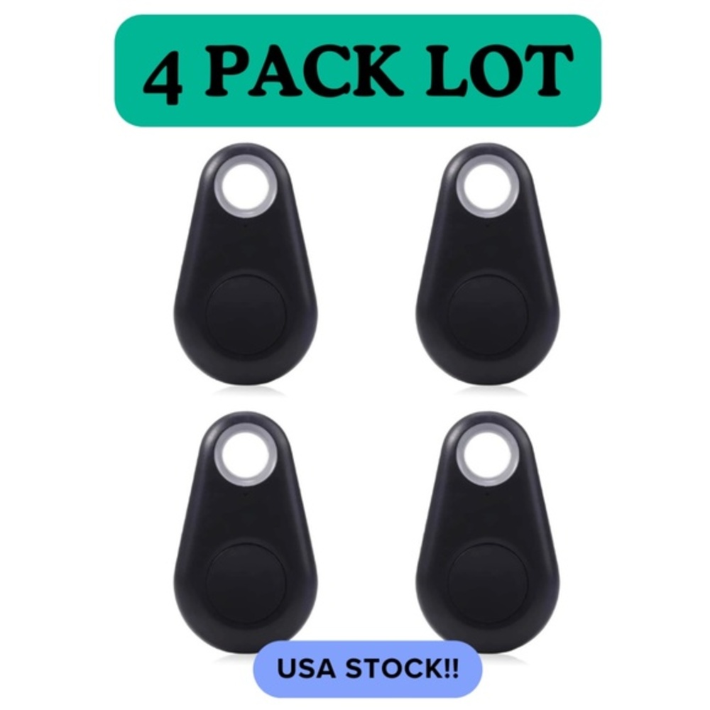 4 PIECE BLACK SMART KEY PET LOCATOR MINI 4.0 GPS Tracker 4 LOT DEAL Key Finder